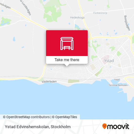 Ystad Edvinshemskolan map