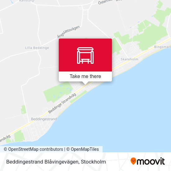 Beddingestrand Blåvingevägen map