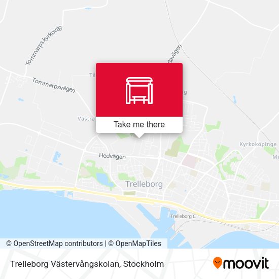 Trelleborg Västervångskolan map