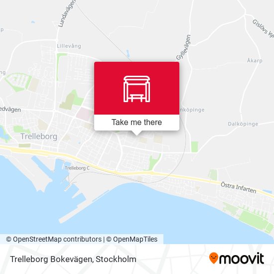 Trelleborg Bokevägen map
