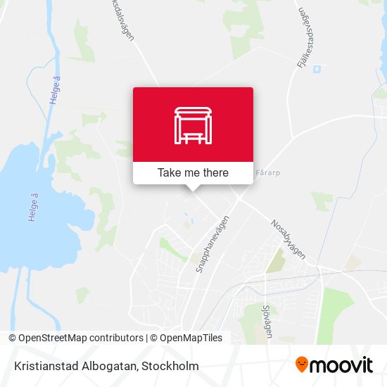 Kristianstad Albogatan map