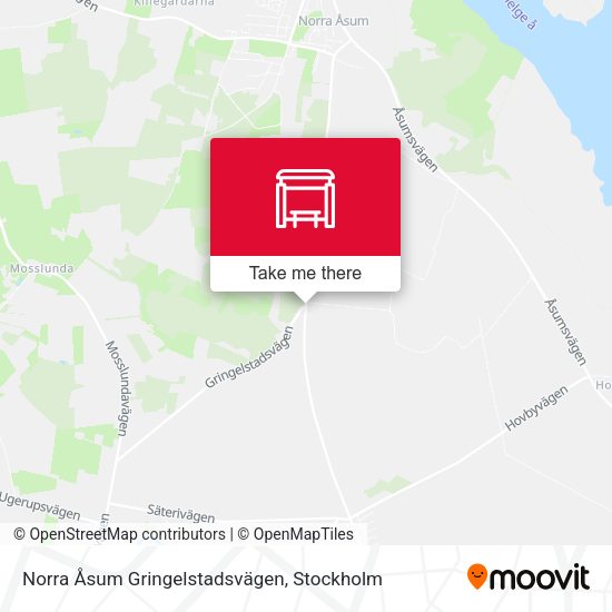 Norra Åsum Gringelstadsvägen map