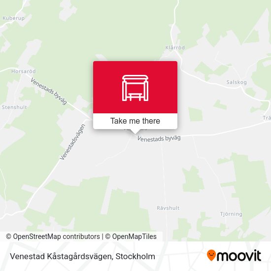 Venestad Kåstagårdsvägen map