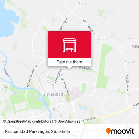 Kristianstad Parkvägen map