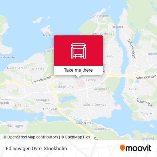 Edinsvägen Övre map