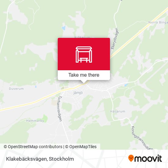 Klakebäcksvägen map