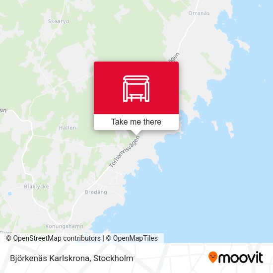 Björkenäs Karlskrona map