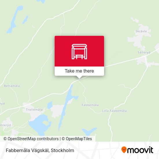 Fabbemåla Vägskäl map