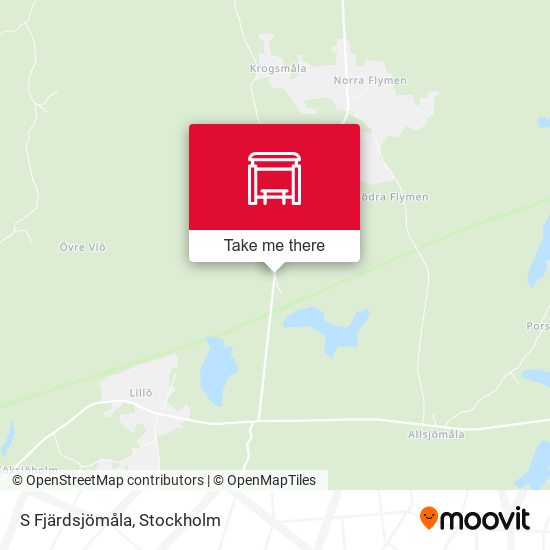 S Fjärdsjömåla map
