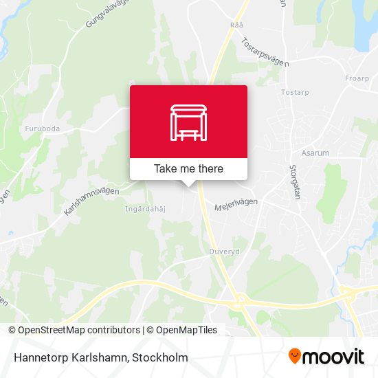 Hannetorp Karlshamn map
