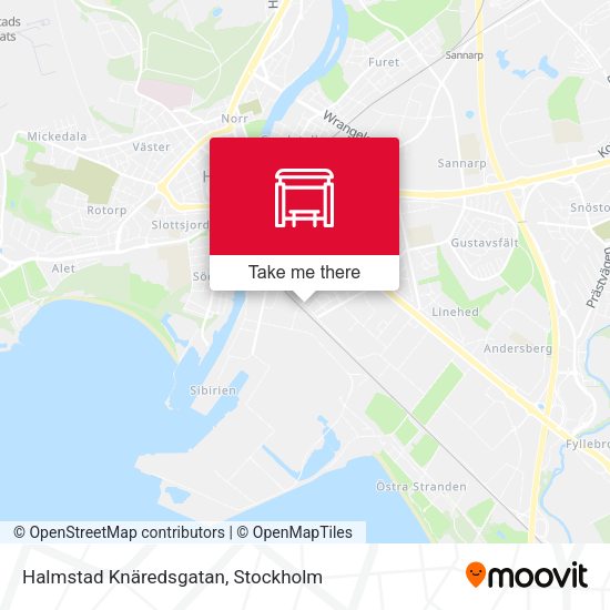 Halmstad Knäredsgatan map
