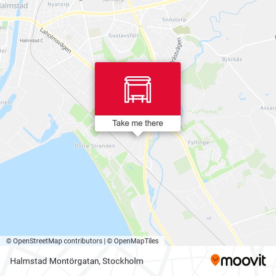 Halmstad Montörgatan map