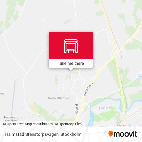 Halmstad Stenstorpsvägen map