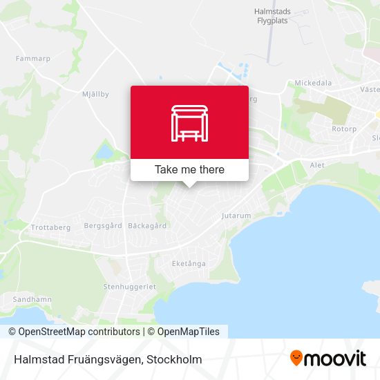 Halmstad Fruängsvägen map