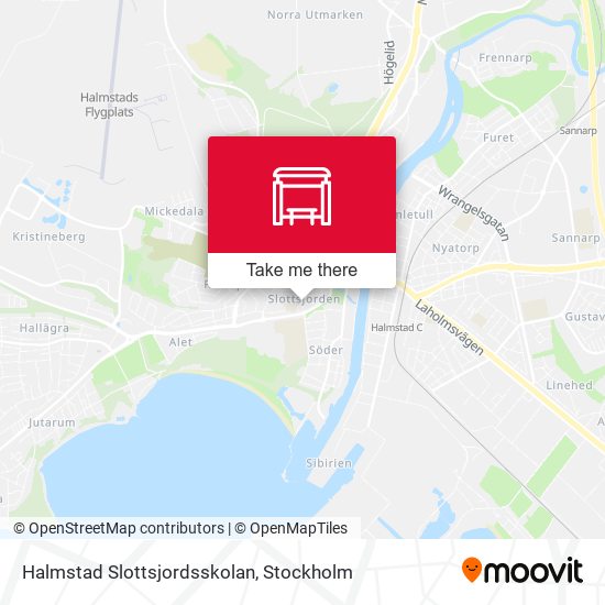 Halmstad Slottsjordsskolan map