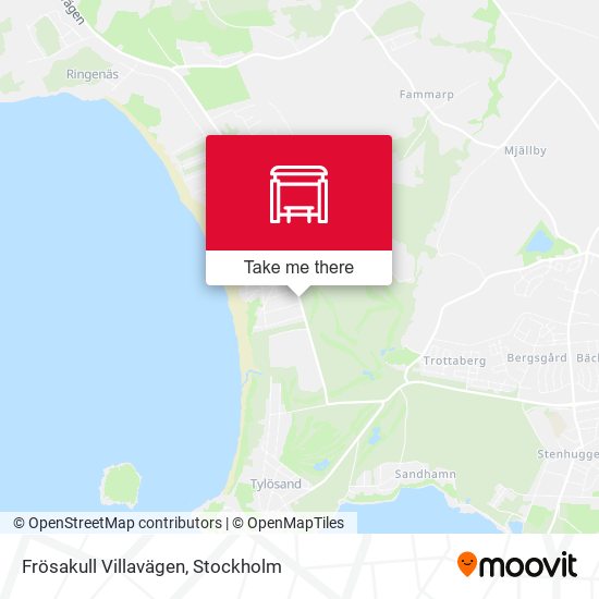 Frösakull Villavägen map
