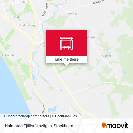 Halmstad Fjällvråksvägen map