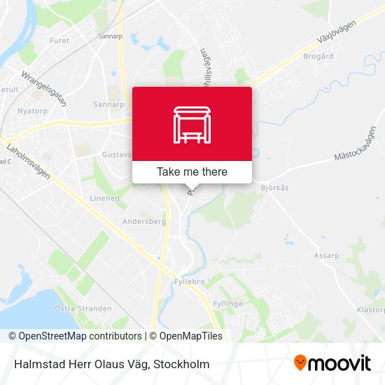 Halmstad Herr Olaus Väg map