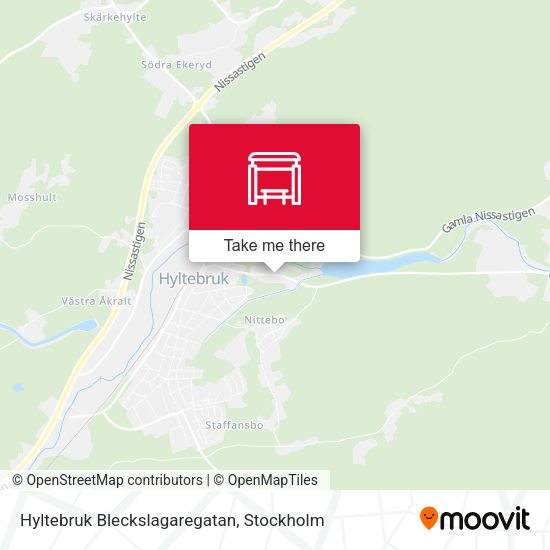 Hyltebruk Bleckslagaregatan map