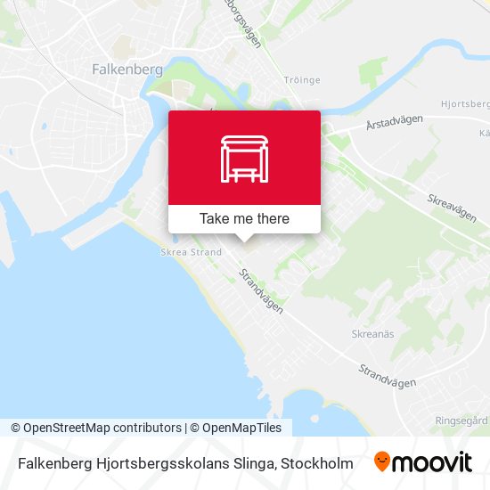 Falkenberg Hjortsbergsskolans Slinga map