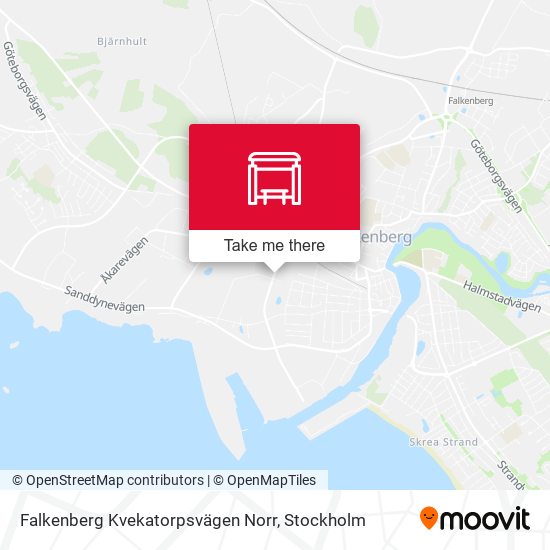 Falkenberg Kvekatorpsvägen Norr map