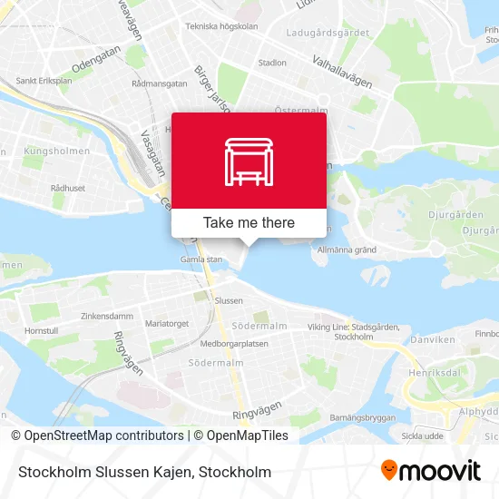 Stockholm Slussen Kajen map