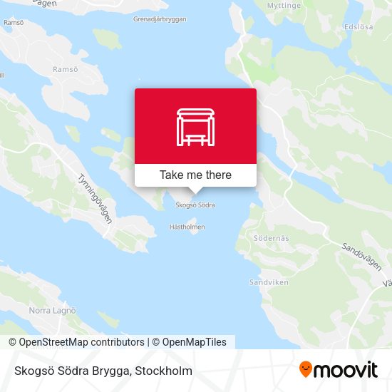 Skogsö Södra Brygga map