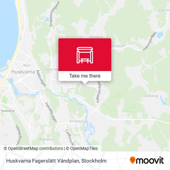 Huskvarna Fagerslätt Vändplan map