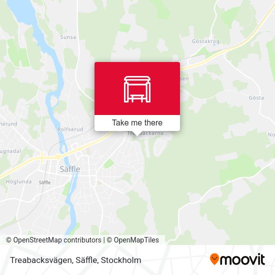 Treabacksvägen, Säffle map