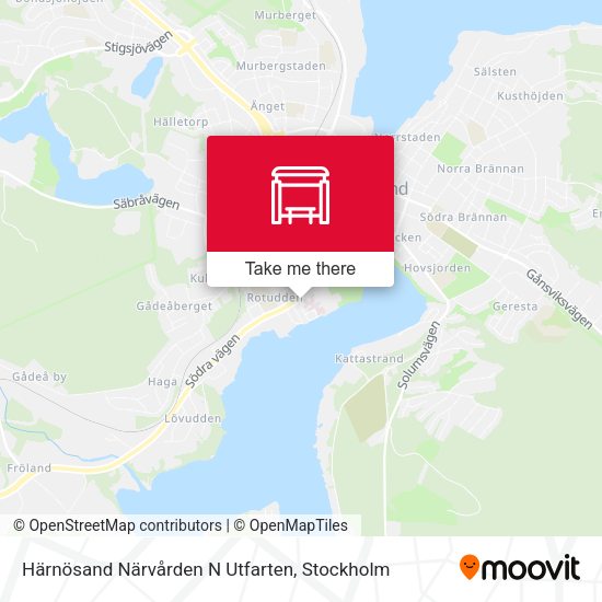 Härnösand Närvården N Utfarten map