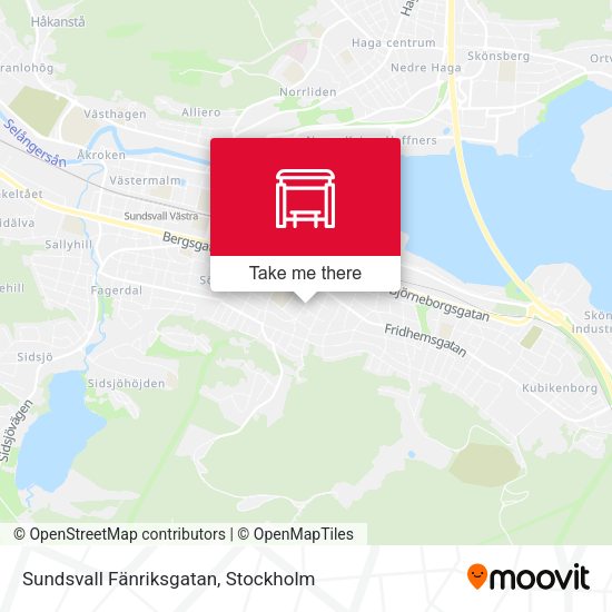 Sundsvall Fänriksgatan map
