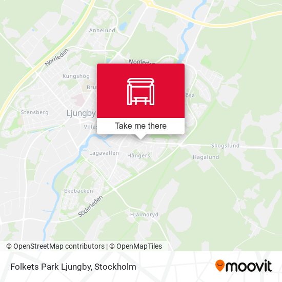 Folkets Park Ljungby map