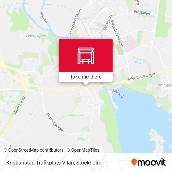 Kristianstad Trafikplats Vilan map