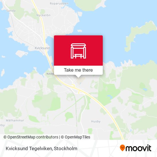 Kvicksund Tegelviken map