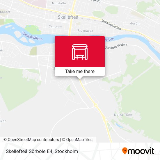 Skellefteå Sörböle E4 map