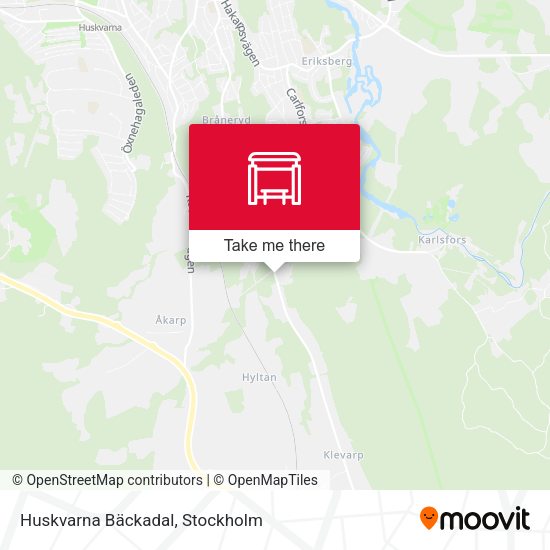 Huskvarna Bäckadal map
