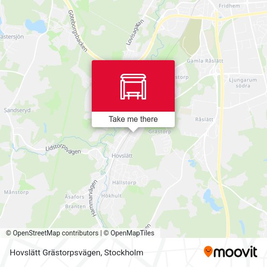 Hovslätt Grästorpsvägen map