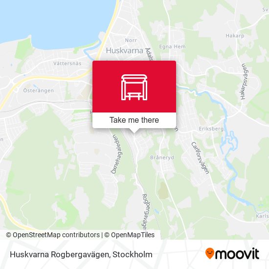 Huskvarna Rogbergavägen map
