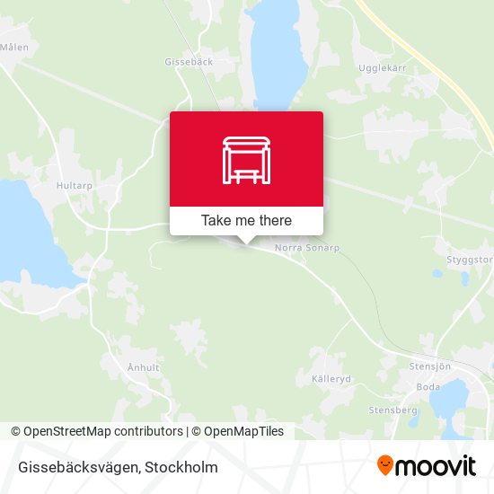 Gissebäcksvägen map