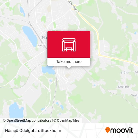 Nässjö Odalgatan map
