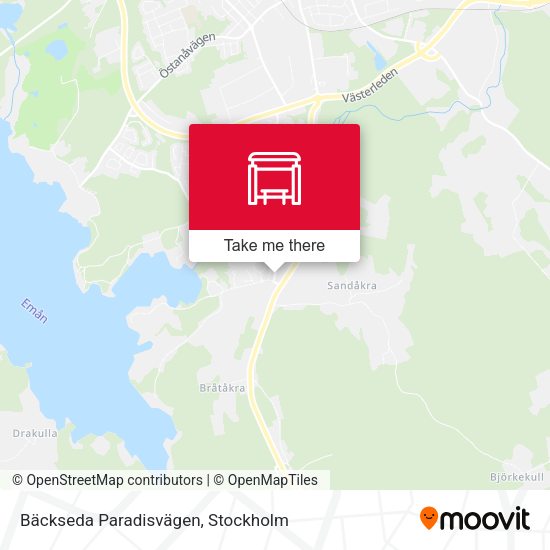 Bäckseda Paradisvägen map