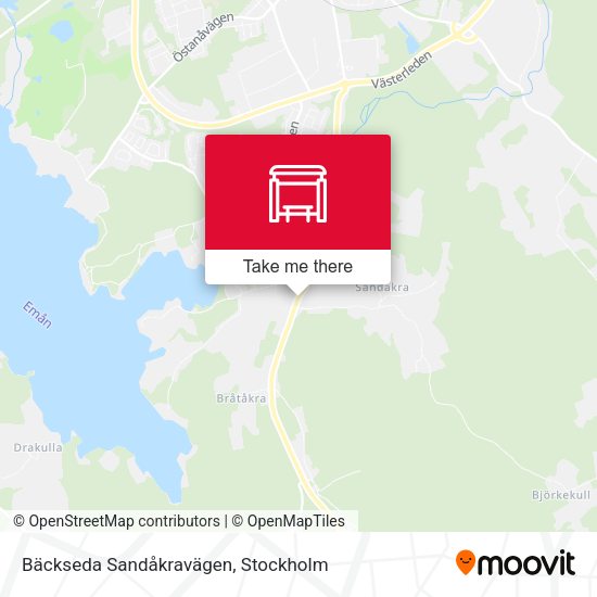 Bäckseda Sandåkravägen map