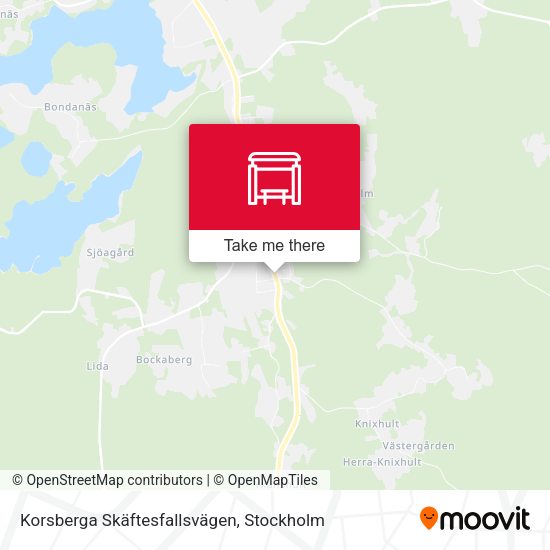 Korsberga Skäftesfallsvägen map