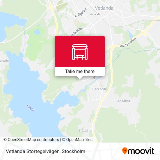 Vetlanda Stortegelvägen map