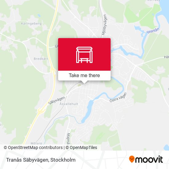 Tranås Säbyvägen map