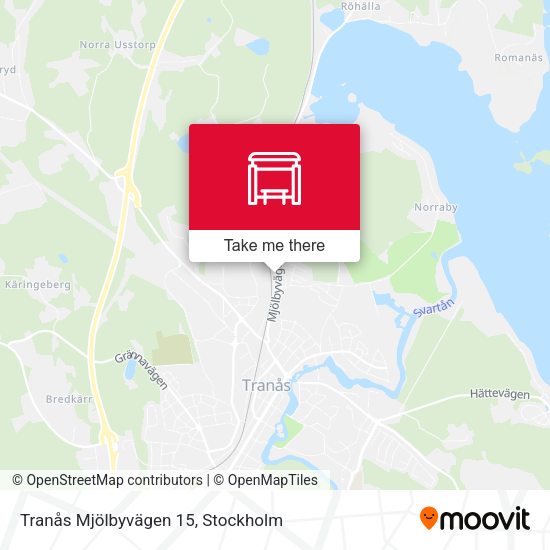 Tranås Mjölbyvägen 15 map