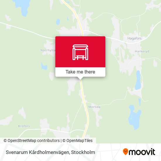 Svenarum Kårdholmenvägen map
