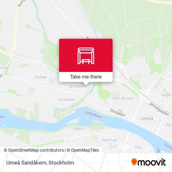 Umeå Sandåkern map