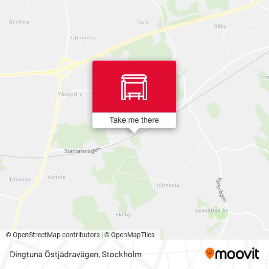 Dingtuna Östjädravägen map