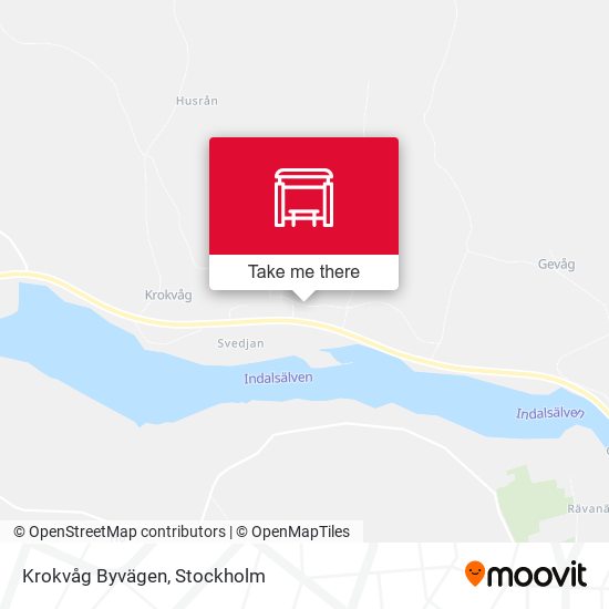 Krokvåg Byvägen map